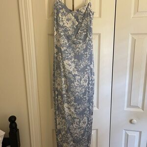 Reformation Blue and White Floral Maxi Dress